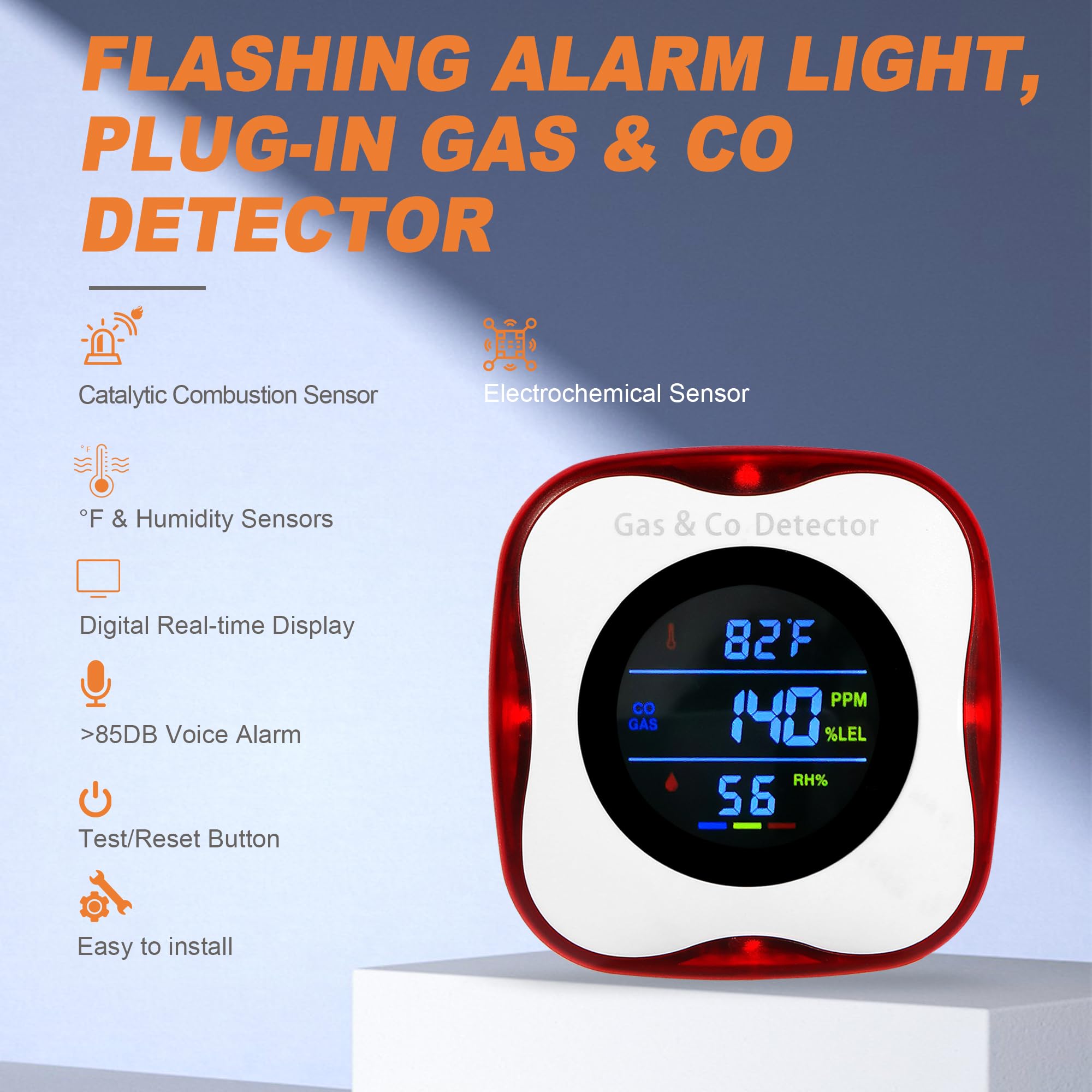 Detetores combinados de gás e  - Co Detector Plug avaliação e preço